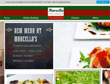 Tablet Screenshot of marcellorestaurant.co.uk